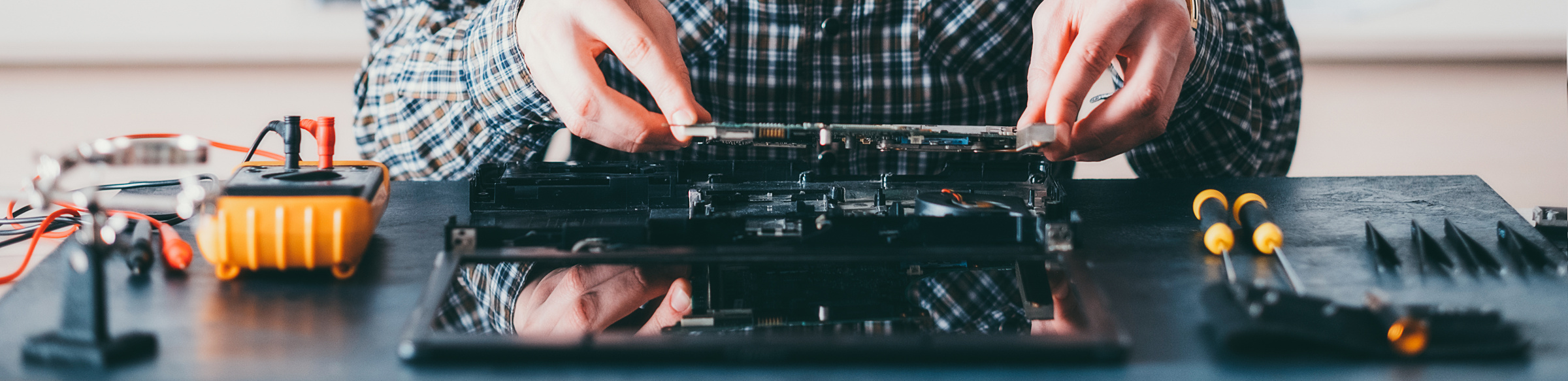 computer maintenance male technician laptop
