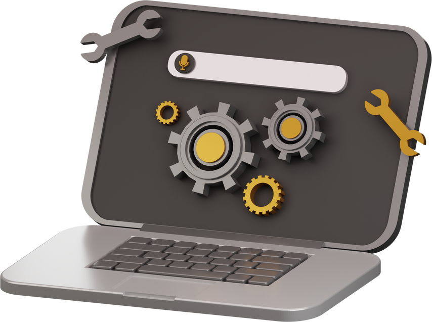 3d computer maintenance icon