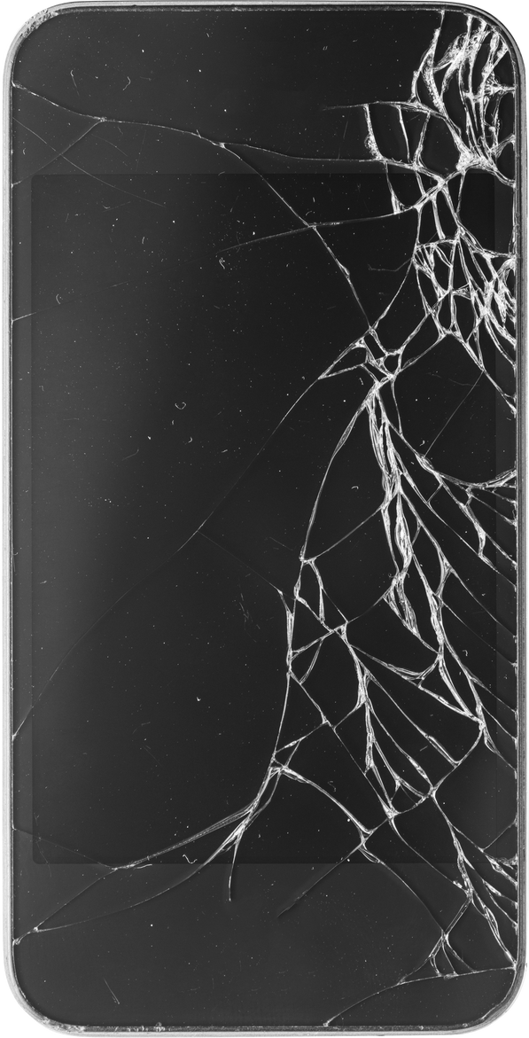 Smartphone with Broken Screen 